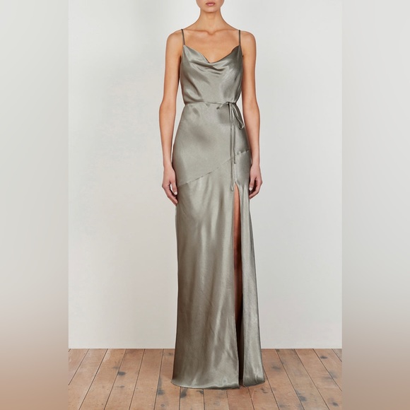 Shona Joy LA LUNE BIAS COWL MAXI DRESS - SAGE - Picture 1 of 5